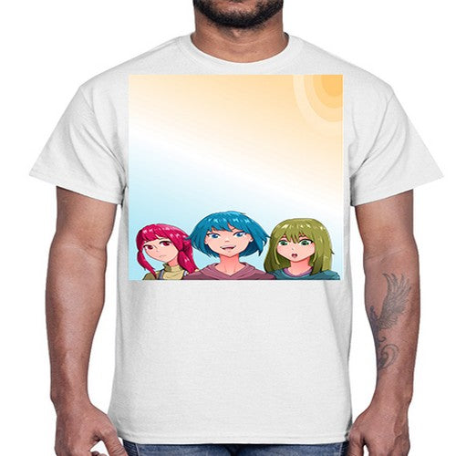 Happy three friend 20#- anime- Cotton Tee