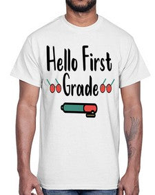Hello First Grade 273#- first grade- Cotton Tee