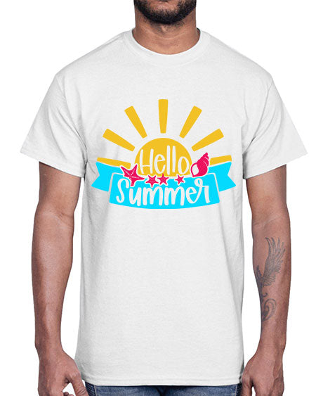 Hello Summer Style 38#- summer- Cotton Tee