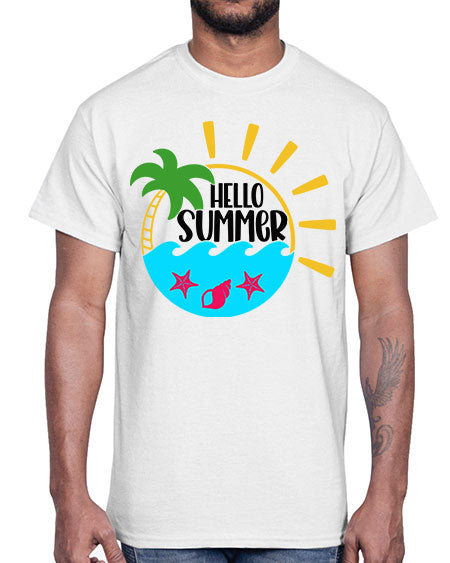 Hello Summer Style 40#- summer- Cotton Tee