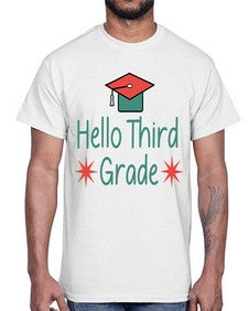 Hello Third Grade 345#- seventh grade- Cotton Tee