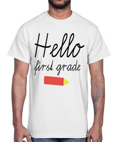 Hello first grade 274#- first grade- Cotton Tee