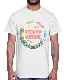 Hello second Grade Pencil 328#- second grade- Cotton Tee