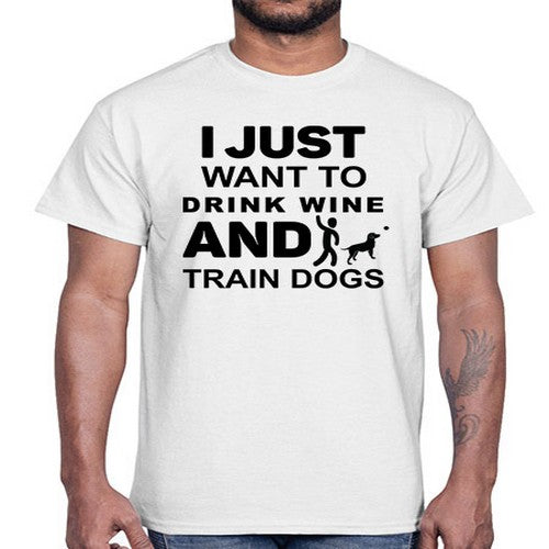 I Just Want to Drink Style 43#- dogs- Cotton Tee