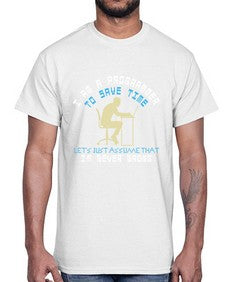 I am a programmer to save time I am never wrong 42#- computer- Cotton Tee