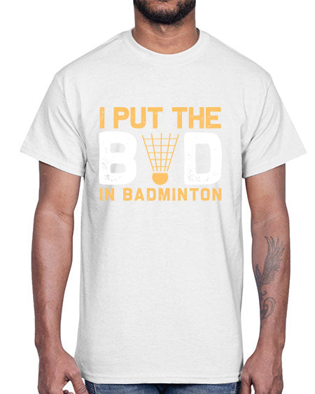 I put the 1097#- badminton- Cotton Tee