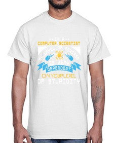 Im a computer scientist my level of sarsasm is very 35#- computer- Cotton Tee