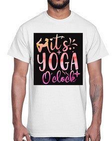 It s yoga O clock  345#- yoga- Cotton Tee