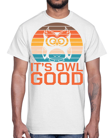 Its Owl Good Retro Owl A TurtleRabbit 10#- owl- Cotton Tee