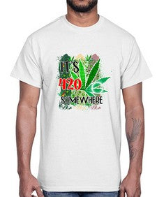 Its Somewhere 670#- marijuana- Cotton Tee