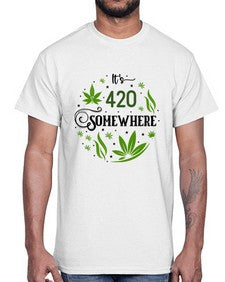Its Somewhere 673#- marijuana- Cotton Tee