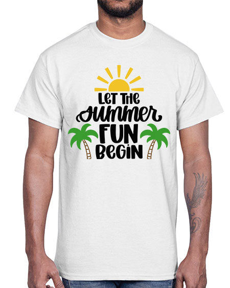 Let The Summer Fun Begin Style 35#- summer- Cotton Tee