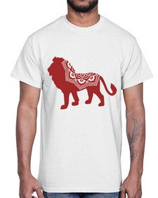 LionMandala 734#- mandala- Cotton Tee