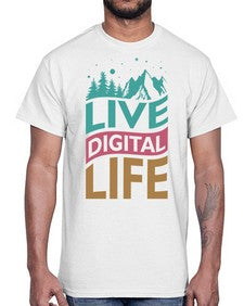 Live Digital Life 7#- internet- Cotton Tee