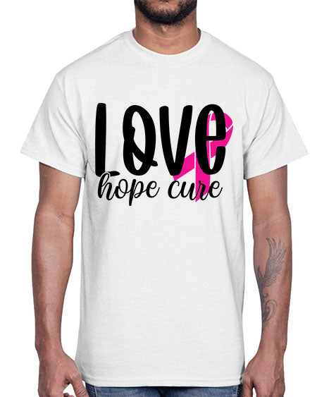 Love Hope Cure 13#- breast cancer- Cotton Tee