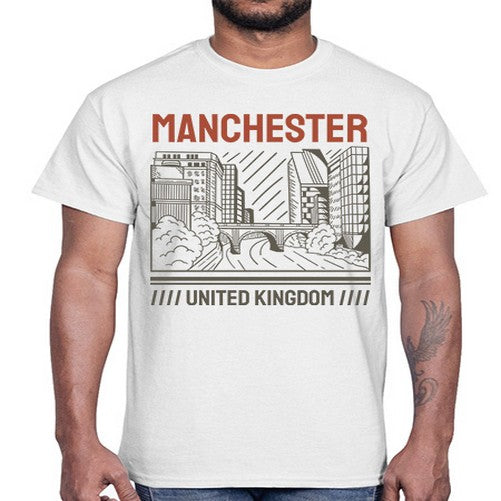 Manchester 1228#- cities- Cotton Tee
