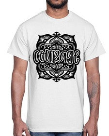 Mandala Courage 759#- mandala- Cotton Tee