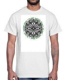 Mandala Garden Round 910#- mandala- Cotton Tee