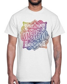 Mandala Wisdom Rainbow Glitter 764#- mandala- Cotton Tee