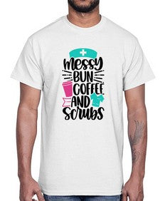 Messy Bun Coffee And Style Style 1097#- nurse- Cotton Tee