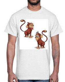 Monkey 175#- cartoon general- Cotton Tee