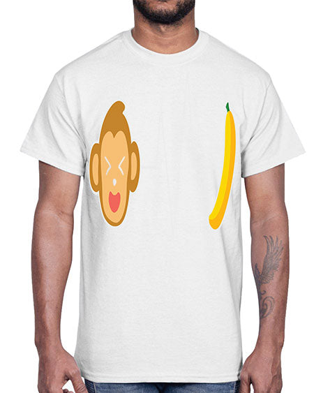Monkey Heartbeat Banana 13#- monkey- Cotton Tee