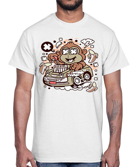 Monkey Hotrod- monkey- Cotton Tee