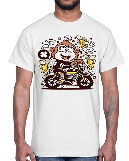 Monkey Motocrosser- monkey- Cotton Tee