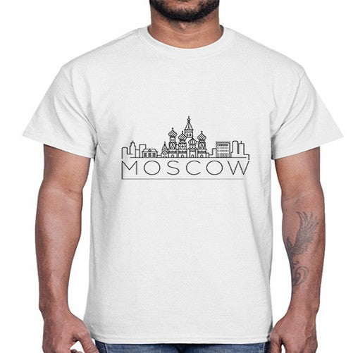 Moscow Minimal Skyline 1353#- cities- Cotton Tee