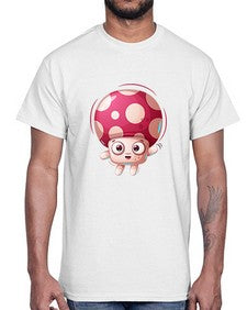 Mushroom 187#- cartoon food- Cotton Tee