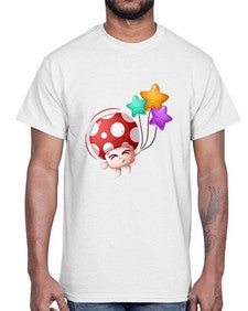Mushroom 191#- cartoon food- Cotton Tee