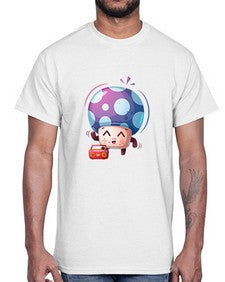 Mushroom 192#- cartoon food- Cotton Tee