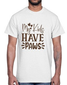 My Kids Have Paws Style 21#- cats- Cotton Tee