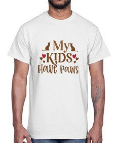 My Kids Have Paws Style 22#- cats- Cotton Tee