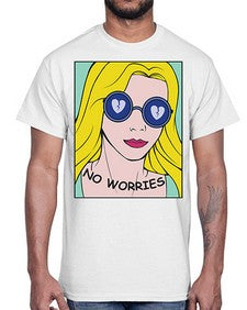 No Worries 956#- art pop art- Cotton Tee