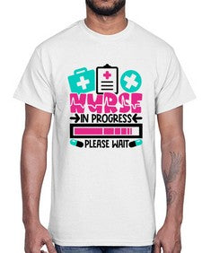 Nurse In Progress Please Wait Style Style 1160#- nurse- Cotton Tee