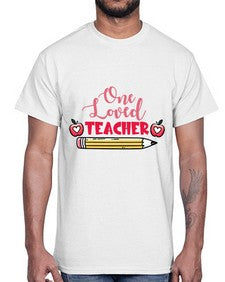 One Loved Teacher Valentine 600#- teacher- Cotton Tee