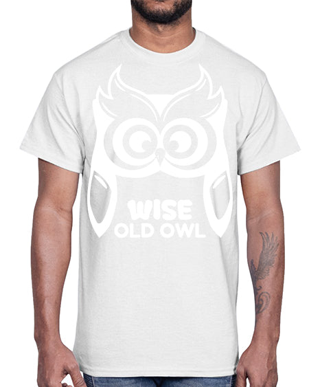 Owl Lover Wise Old Owl A TurtleRabbit 13#- owl- Cotton Tee