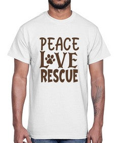Peace Love Rescue Style 23#- cats- Cotton Tee