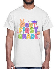 Peace Out first Grade Peace 625#- first grade- Cotton Tee