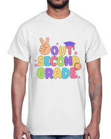 Peace Out second Grade Peace 643#- second grade- Cotton Tee