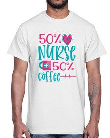 Percent Nurse Percent Coffee Style 1306#- nurse- Cotton Tee