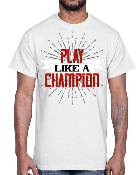 Play like a champion 1942#- badminton- Cotton Tee