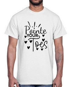 Pointe your toes 178#- ballet- Cotton Tee