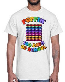 Poppin my way through 650#- one hundred days- Cotton Tee