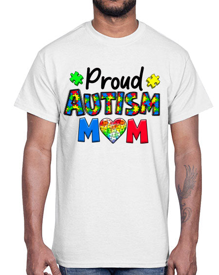 Proud Autism Mom- autism- Cotton Tee