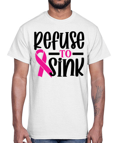 Refuse to Sink 9#- breast cancer- Cotton Tee