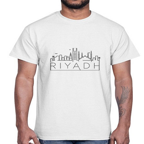 Riyadh Minimal Skyline 1738#- cities- Cotton Tee