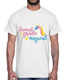 Second Grade Is Magical 822#- second grade- Cotton Tee
