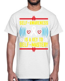 Self wareness is a key to self mastery Style 32#- Self awareness- Cotton Tee